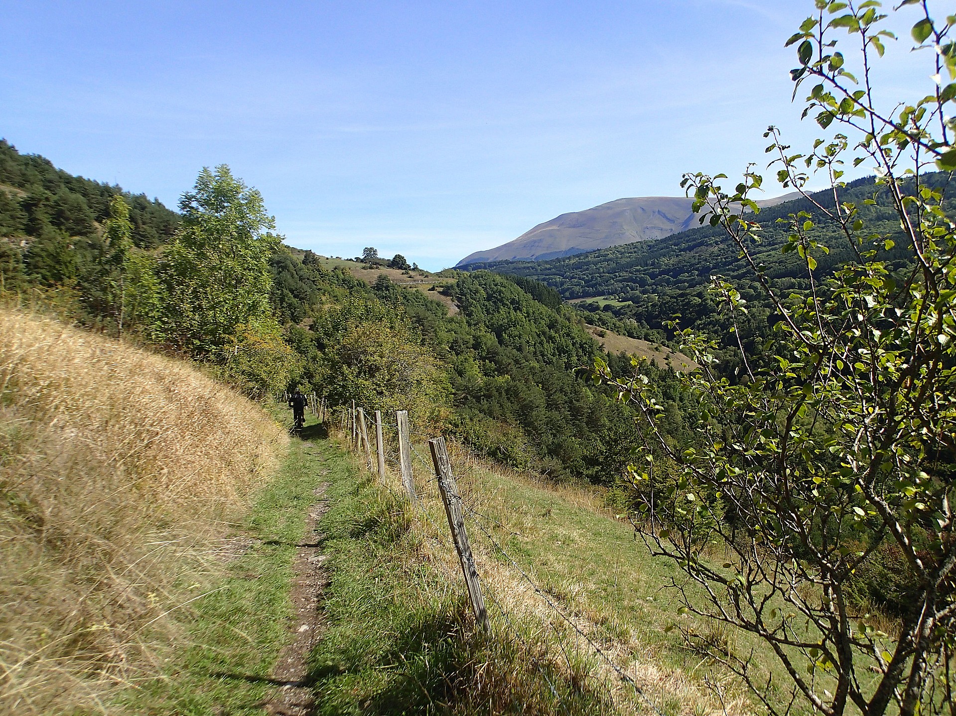 La partie basse du sentier avec vue sur le Grand Serre.