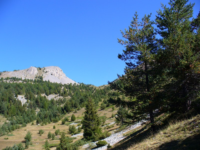 Sentier Montée : Col de Bramousse en vue