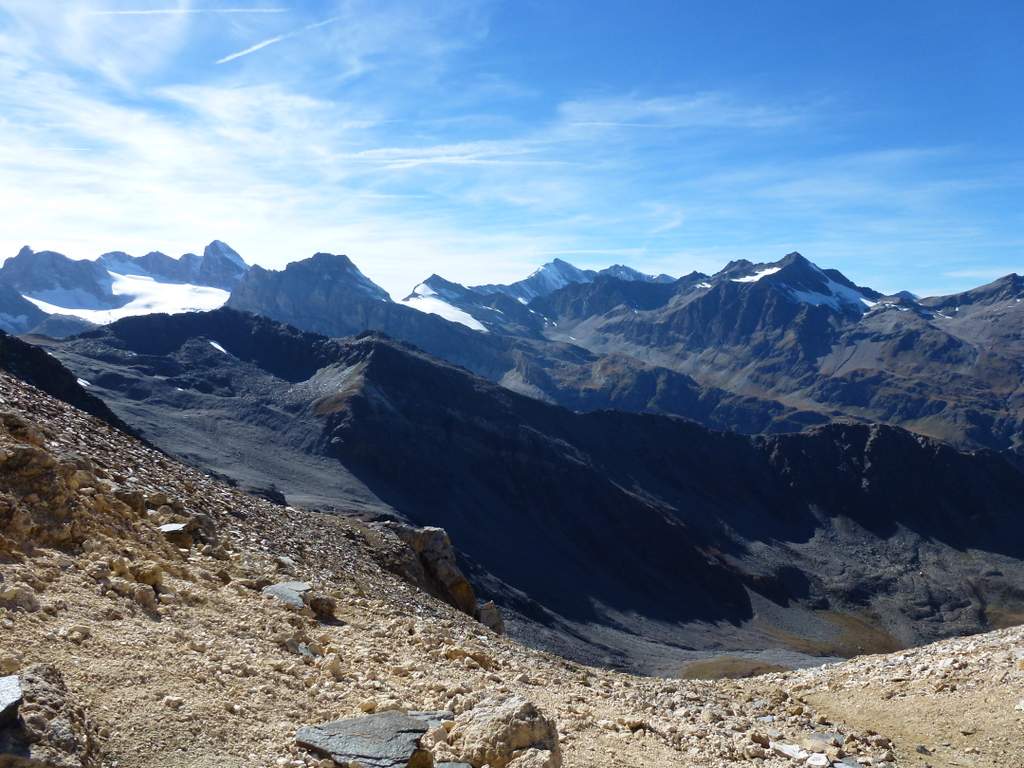 Col Rosset : Le versant W et la Grde Sassière