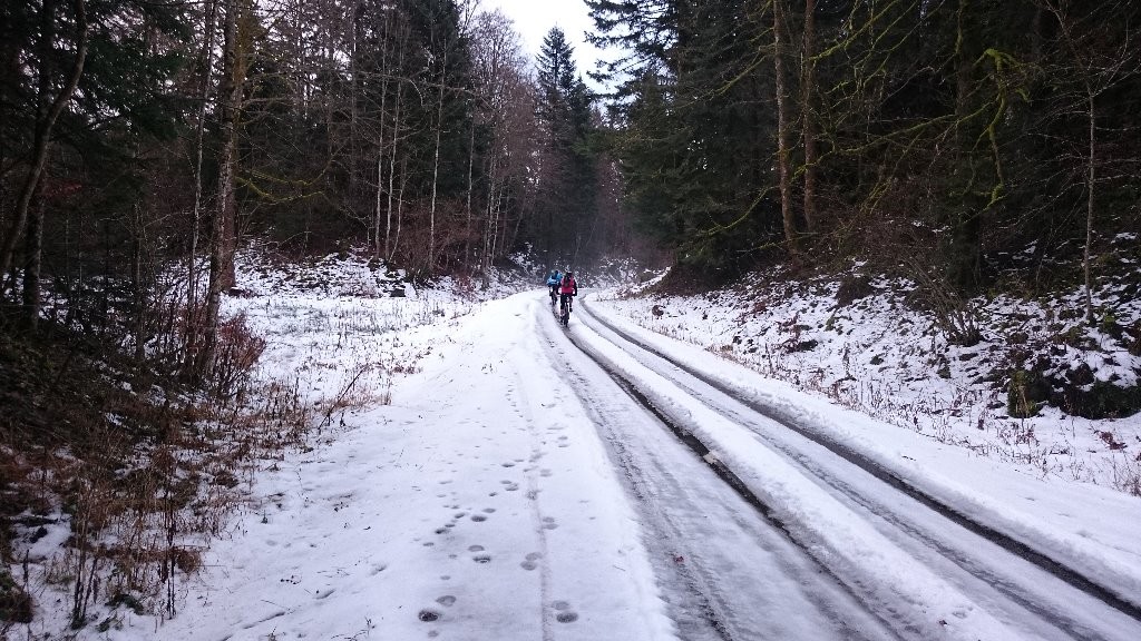 A l'approche du col de l'Epine, ça glisse