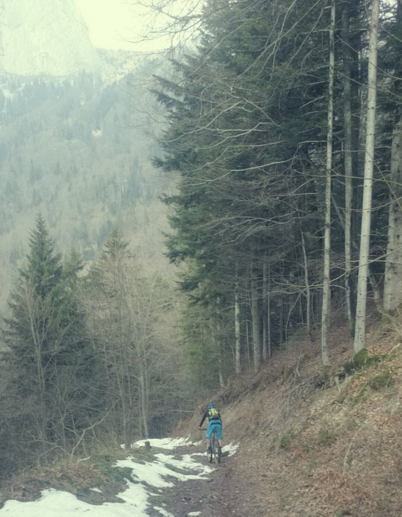 #4 un peu de neige par endroit, rocher de Lanfon au fond un peu de neige par endroit, rocher de Lanfon au fond