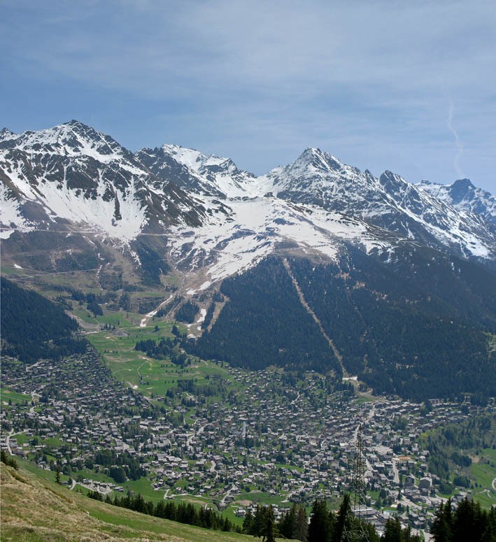 La conque de Verbier. Mont Gelé, Mont Fort, Rosablanche dans le fond