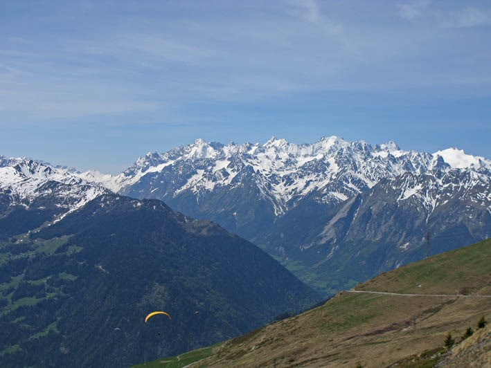 Massif du Mt Blanc depuis la Croix de Coeur