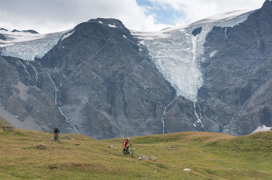 Glacier de Vaudet et Pointe de la Plate des Chamois