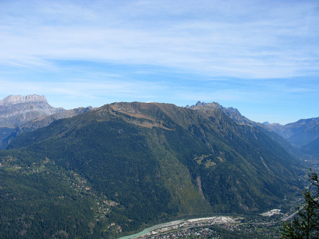 Balcon du Mt Lachat Vue sur l'aiguillette des Houches et Le Brévent