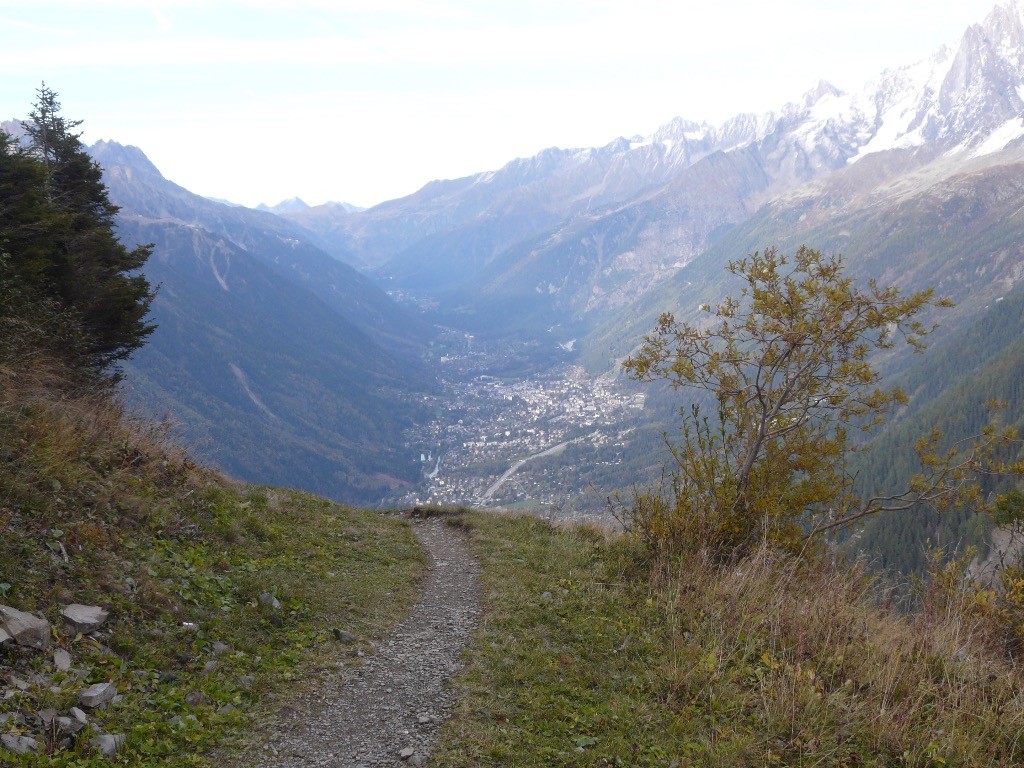 Sentier Mont Lachat > La Chalette, vue sur Chamonix