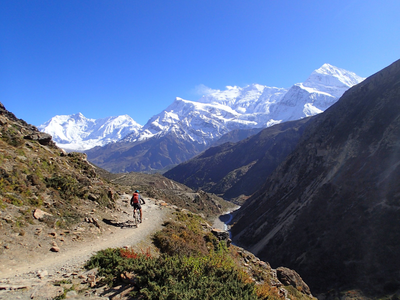 Retour vers Manang face aux Anapurnas !!!