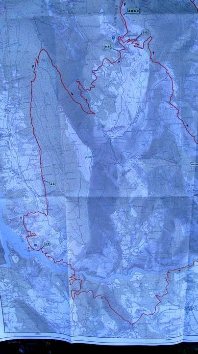 Une partie du parcours : La branche de gauche pour les 60Km