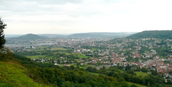 Vesoul : à gauche la Motte