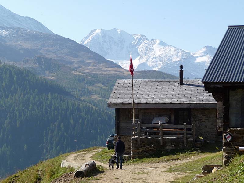 Fletschhorn : Face N du Fletschhorn depuis Stafel