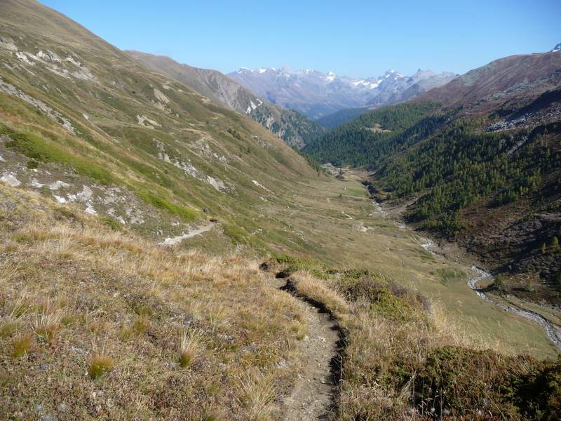 Descente sur Heiligkreuz : Descente dans le Saflischtal sur Heiligkreuz