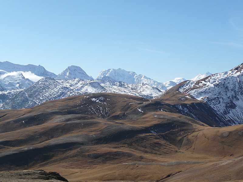 Fletschhorn : Le Fletschhorn et les Mischabel depuis le sommet du Breithorn