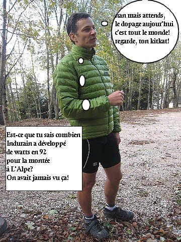 La pause sommitale : Etienne connait la vie du peloton par coeur