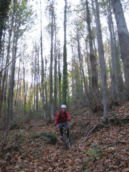 Kaliméro sur son vélo ! : Nous on a fait la trace dans 40cm de feuilles ;-))