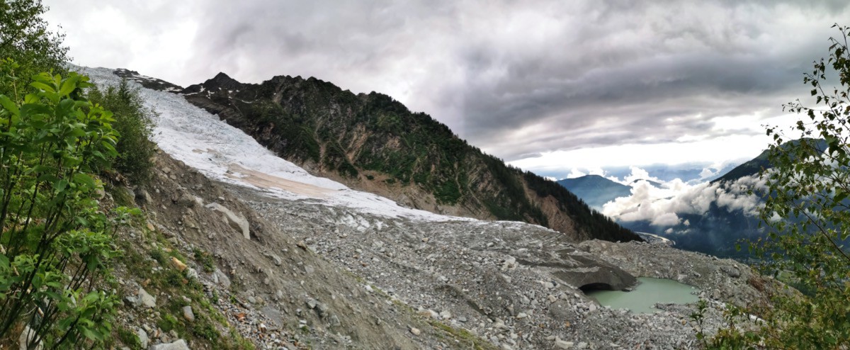 Glacier des Bossons au point de vue