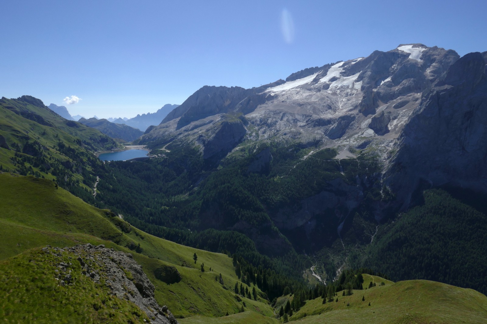 Traversée en face de la Marmolada 