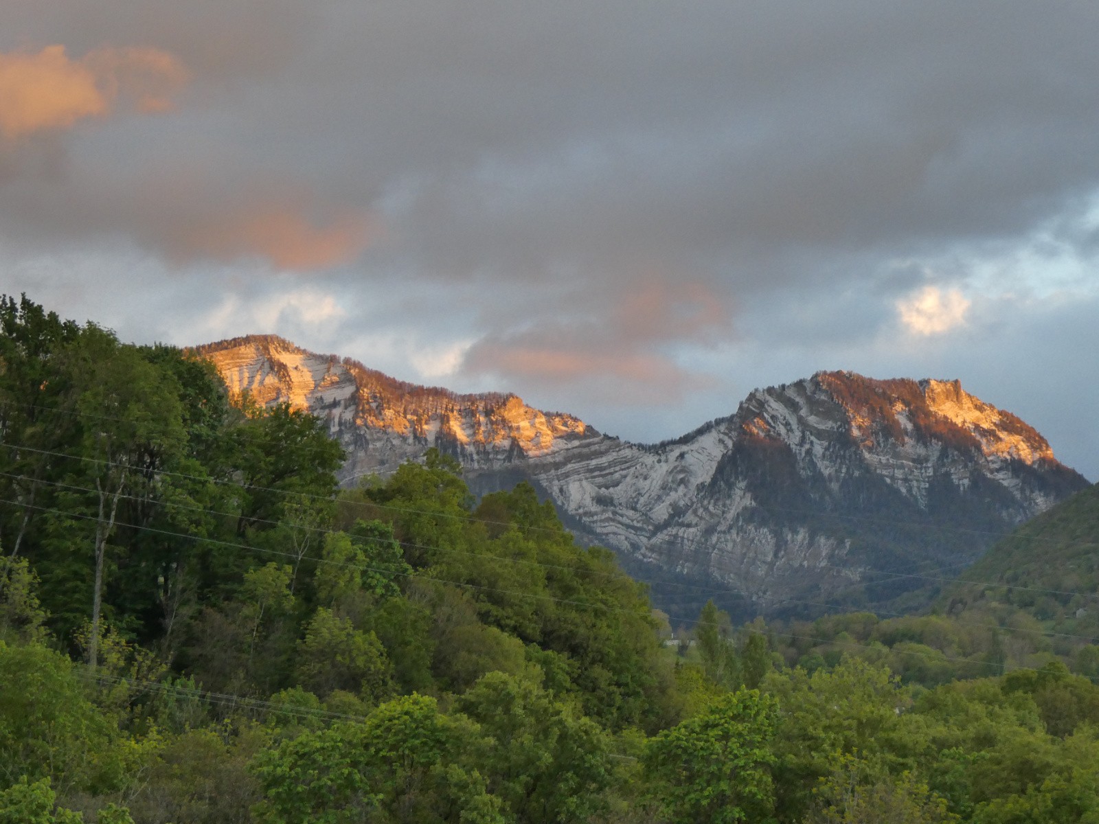 Couché du soleil sur la Gorgeat quelques jours plus tôt 