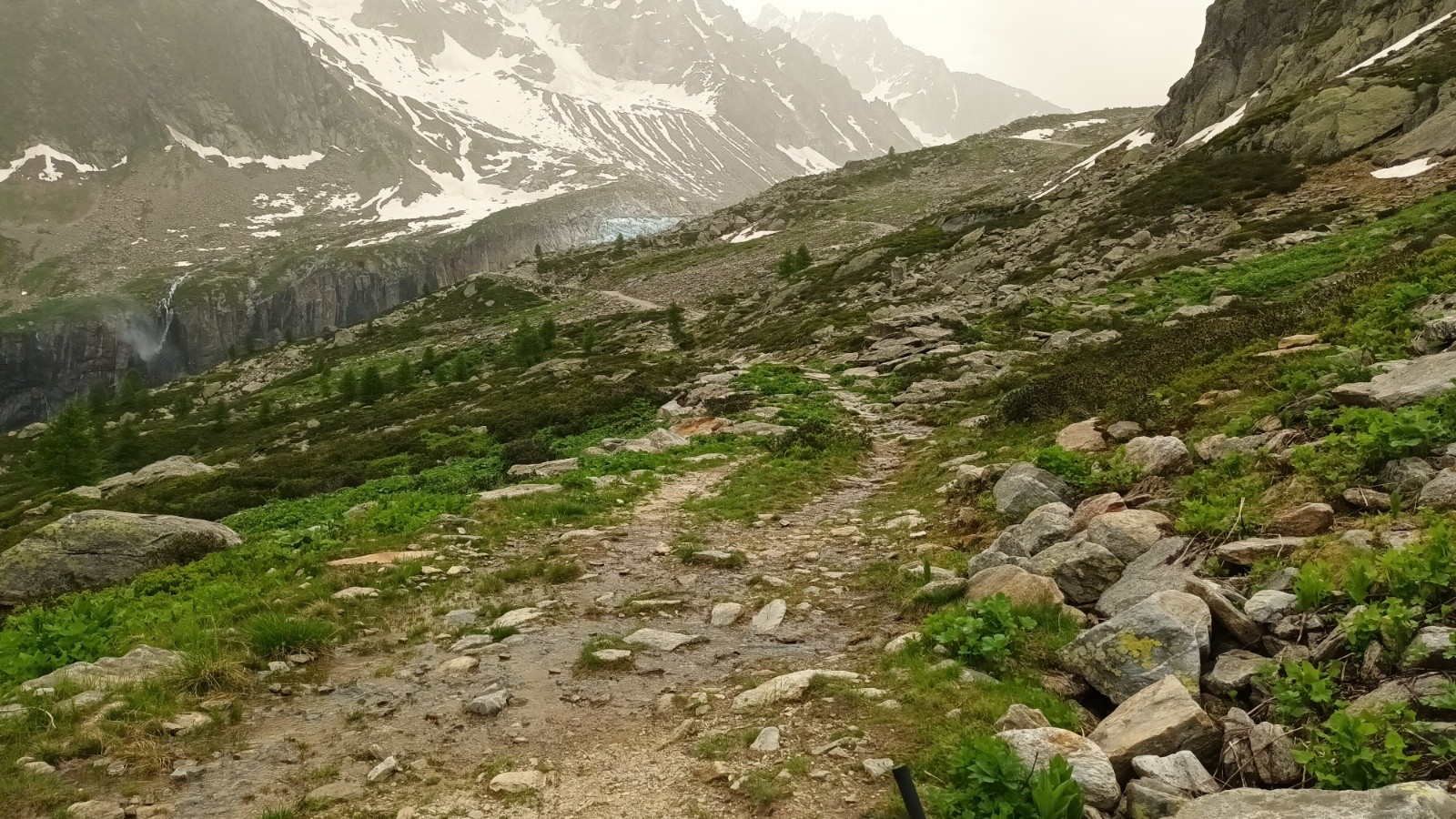 Traversée pour éviter la remontée vers le refuge.