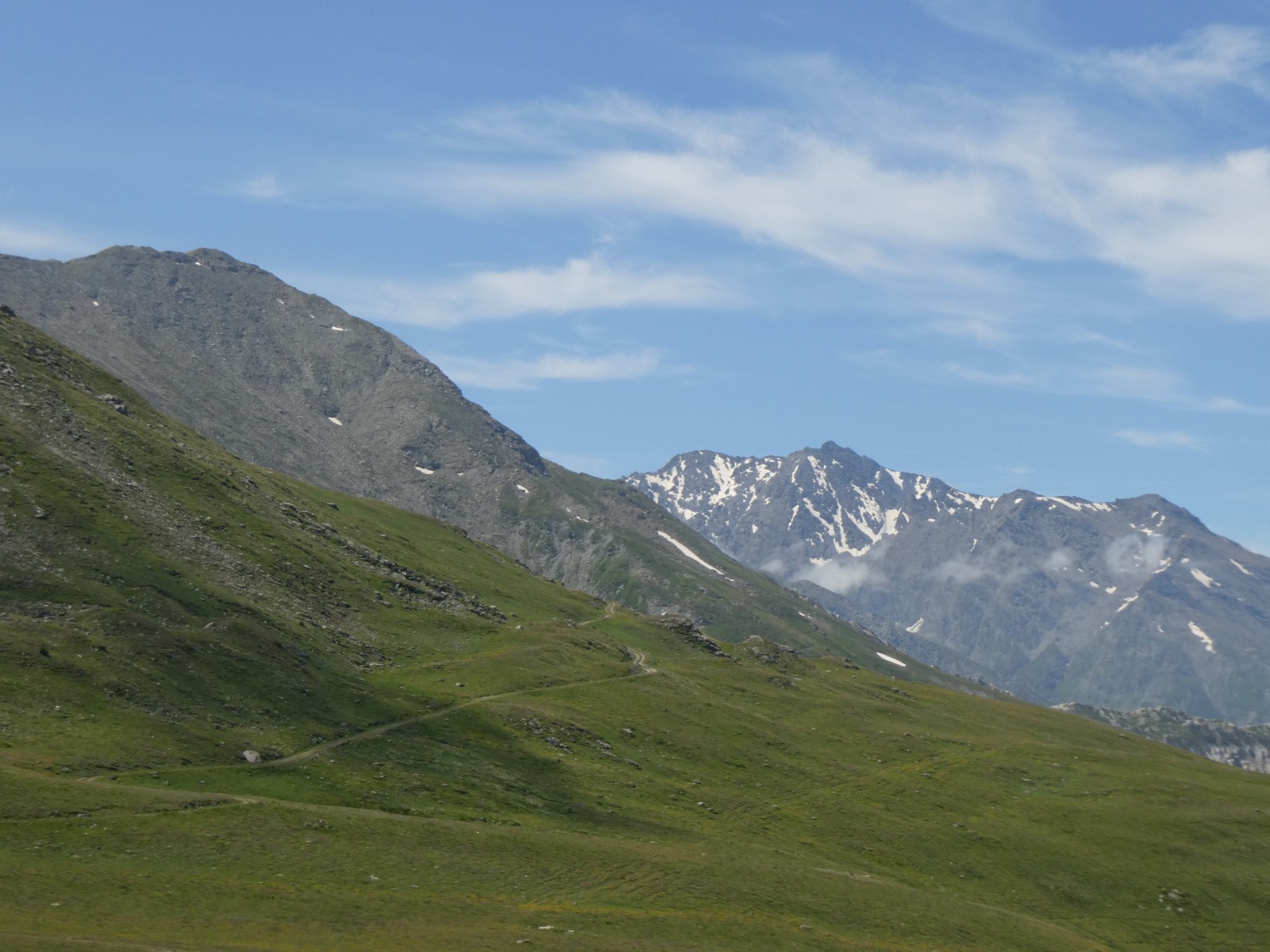 Mont Froid, Bramanette et la Scolette depuis le lac de Sollières