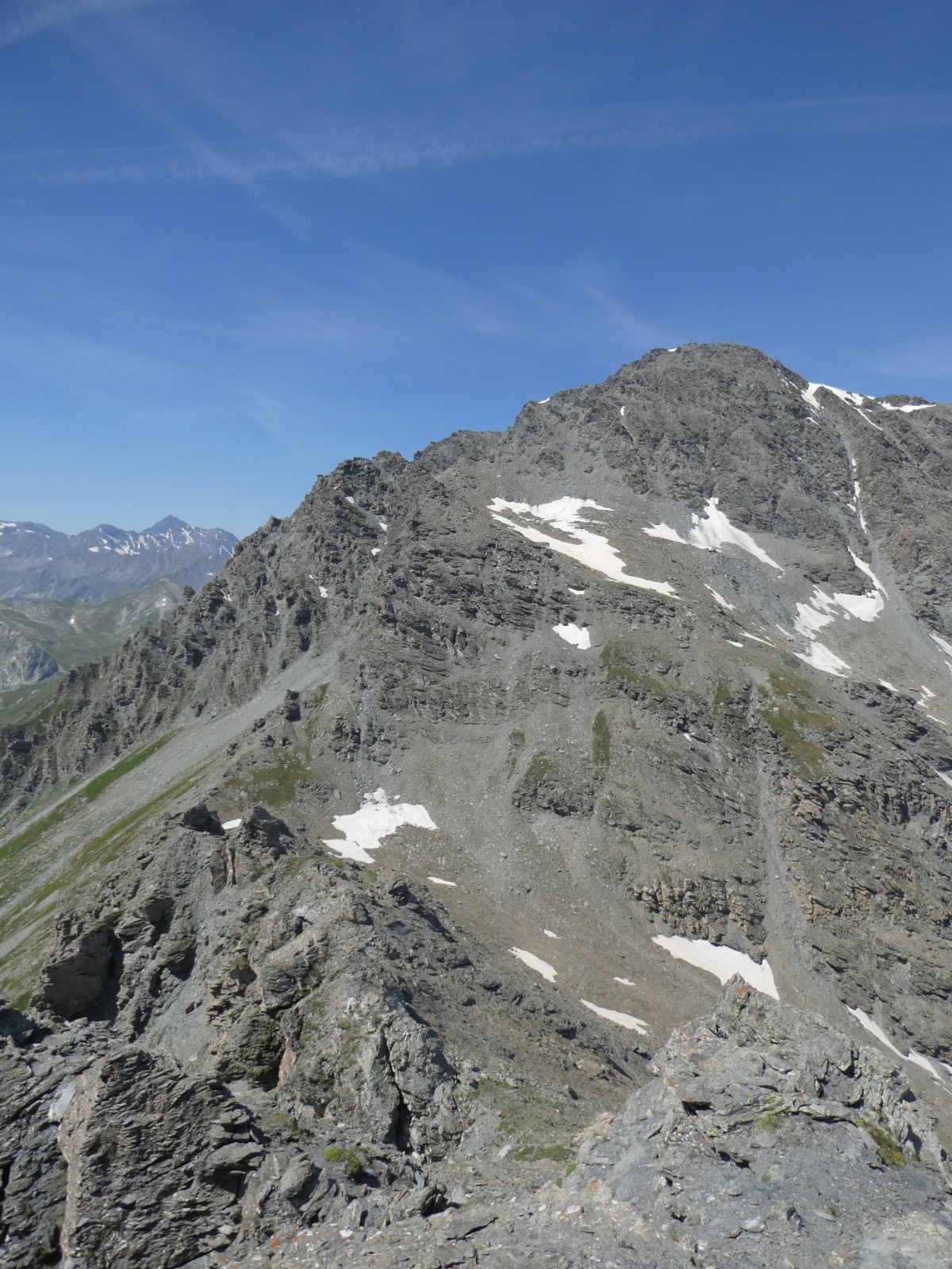 L'arête SW face au signal du Petit Mont Cenis