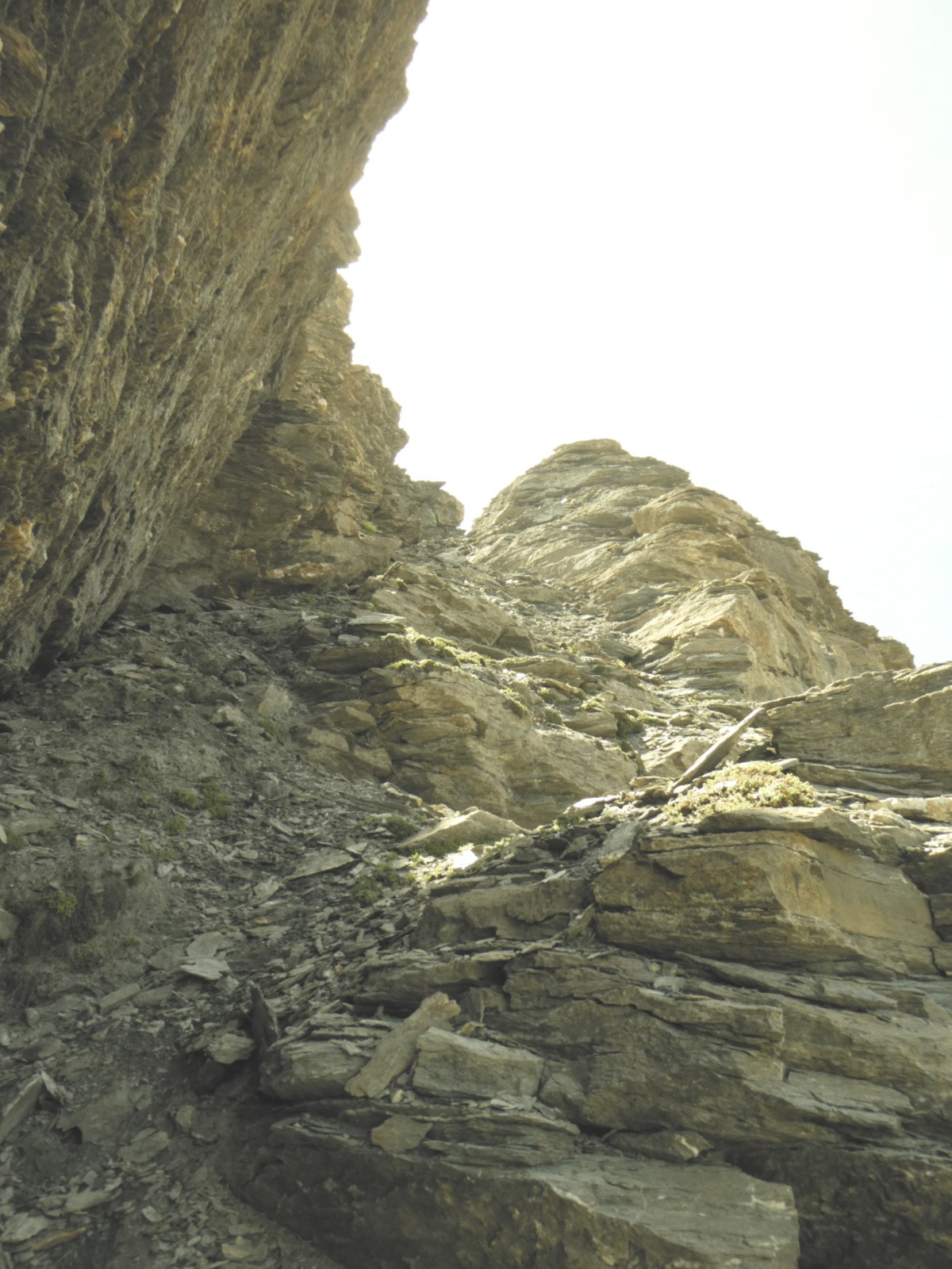 Descente du couloir sommital