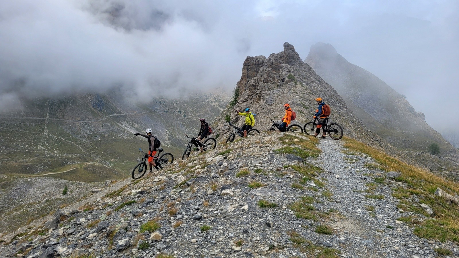  Un peu froid mais trop bien la descente du Passo della Cavalla