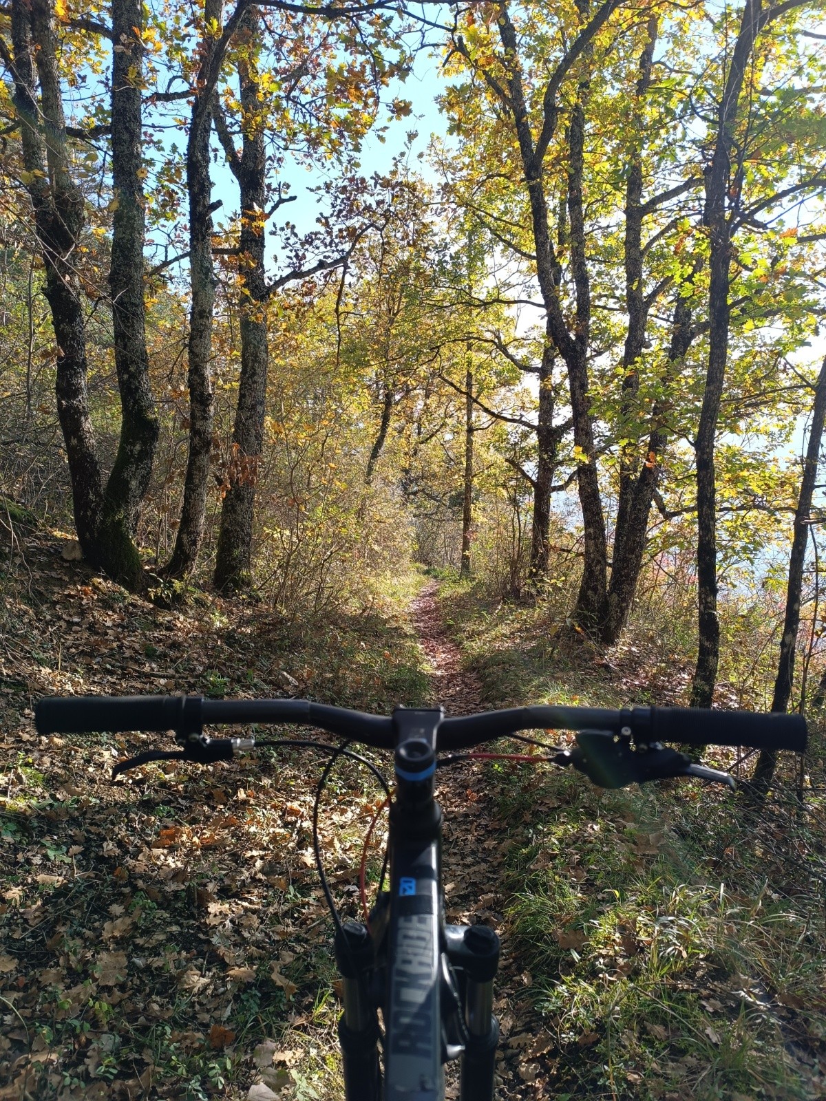 Début sentier de descente sur vif