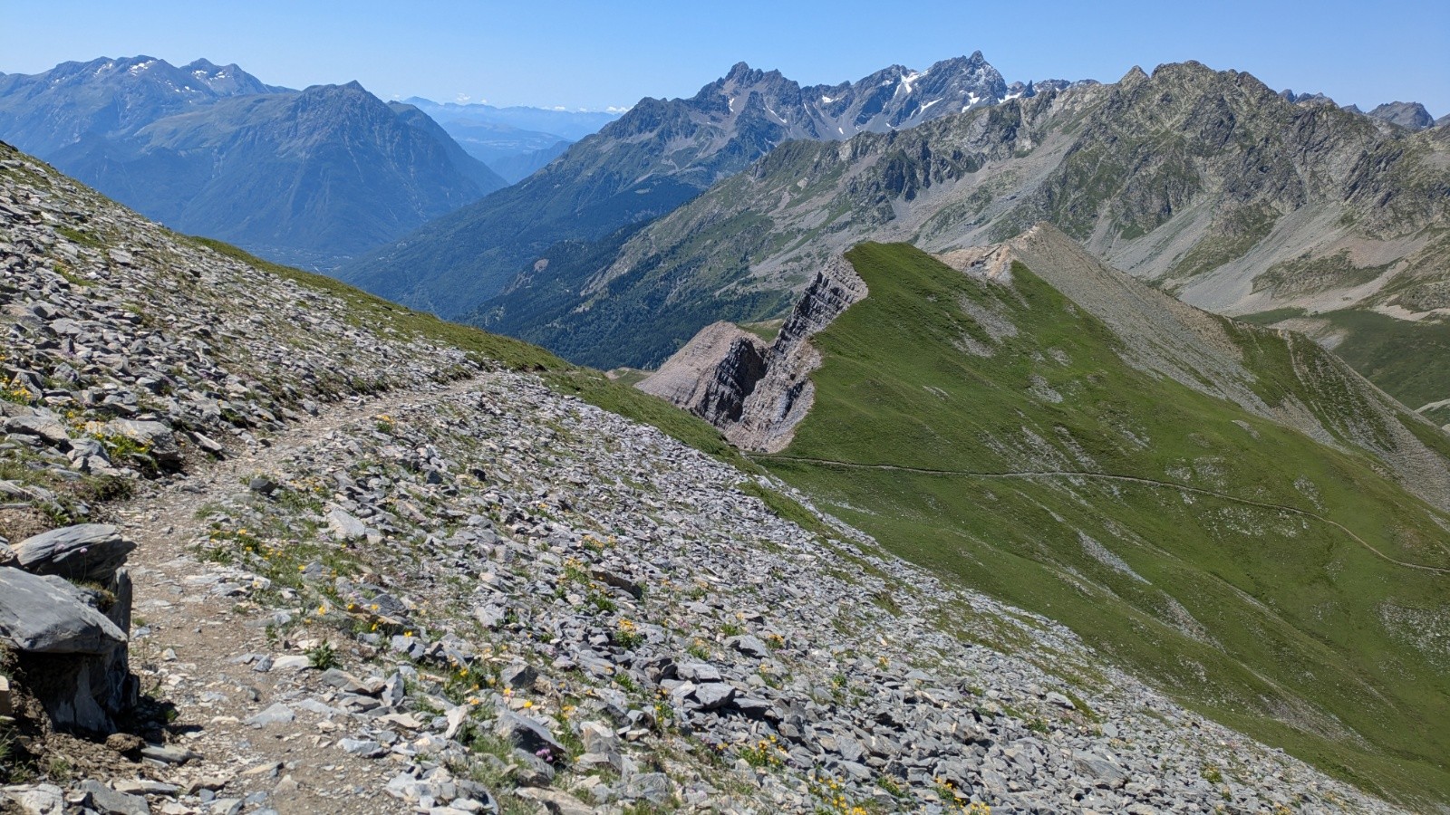 descente de l'Aiguillette, coté col du sabot