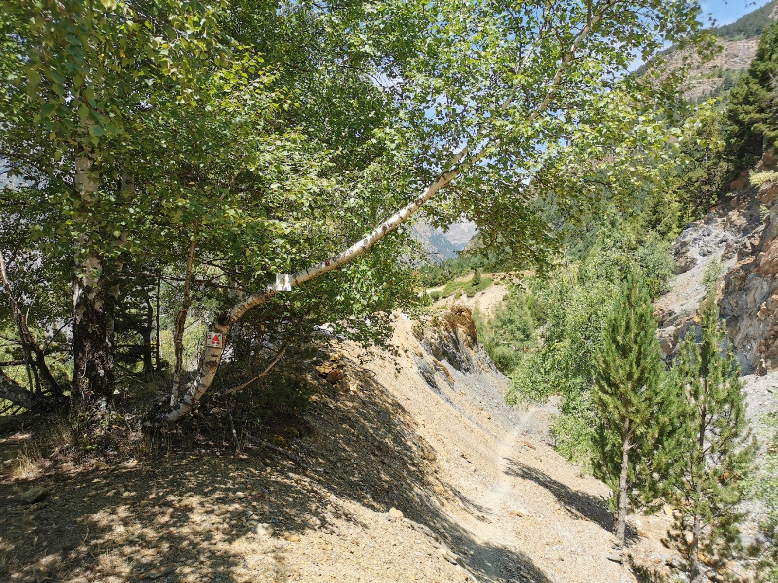 arrivée à la mine