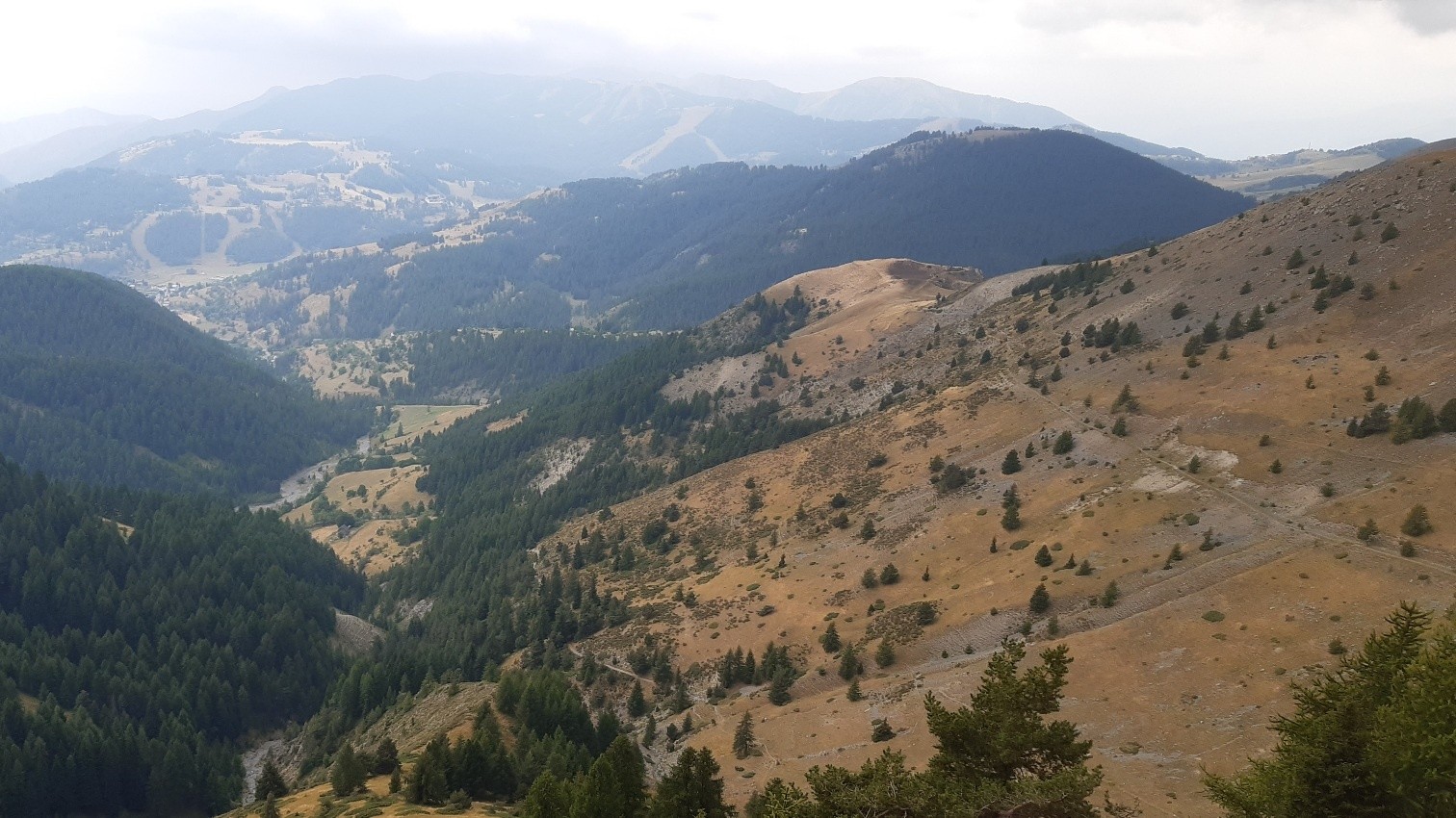 On aurait pu descendre du col de Molines par ce sentier sur Breuil.