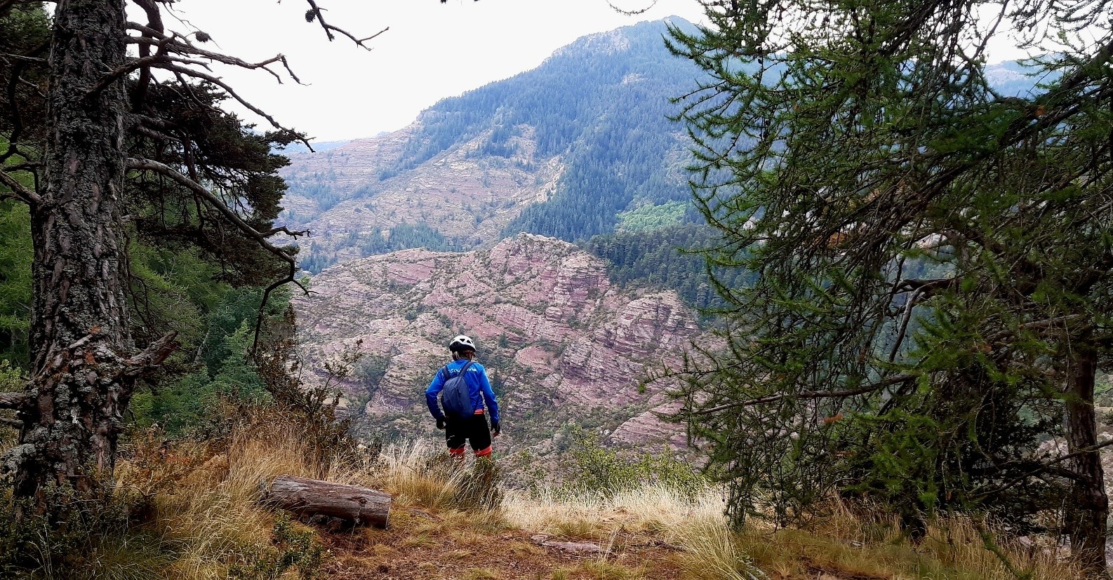 Au dessus du Cians et ses rochers rouges.