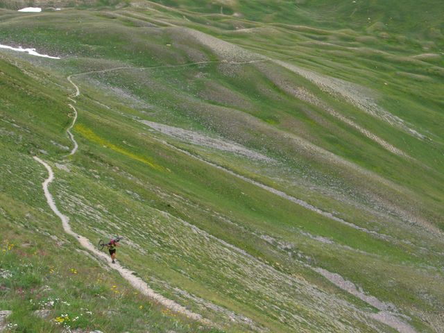 remontée : au col de Dormillouse depuis les Baisses