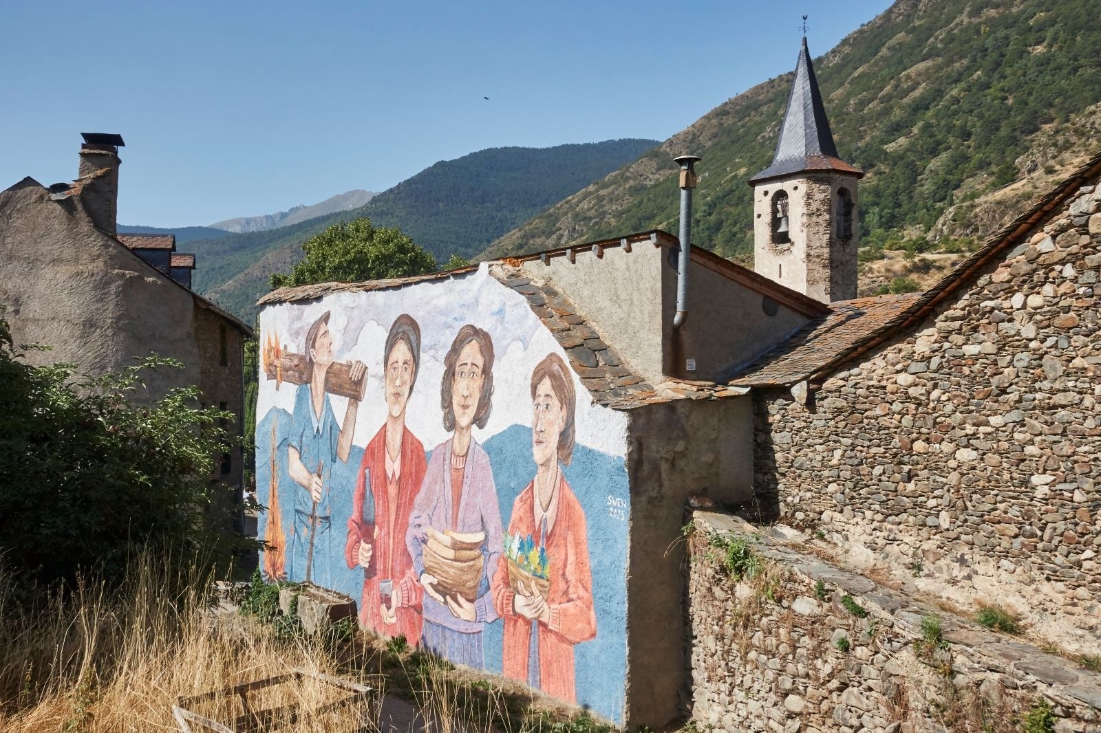 #28 Fresque murale à Isil d Fresque murale à Isil d'Alos (Val d’Aneu).