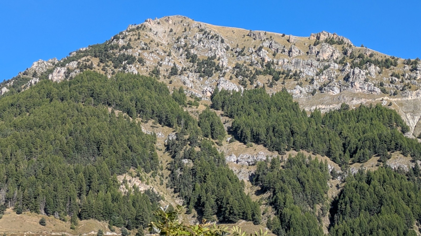en haut, la piste 