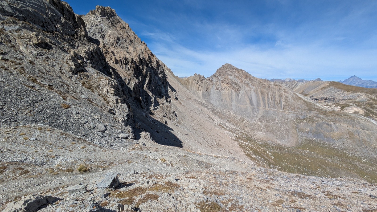 le sentier de montée 