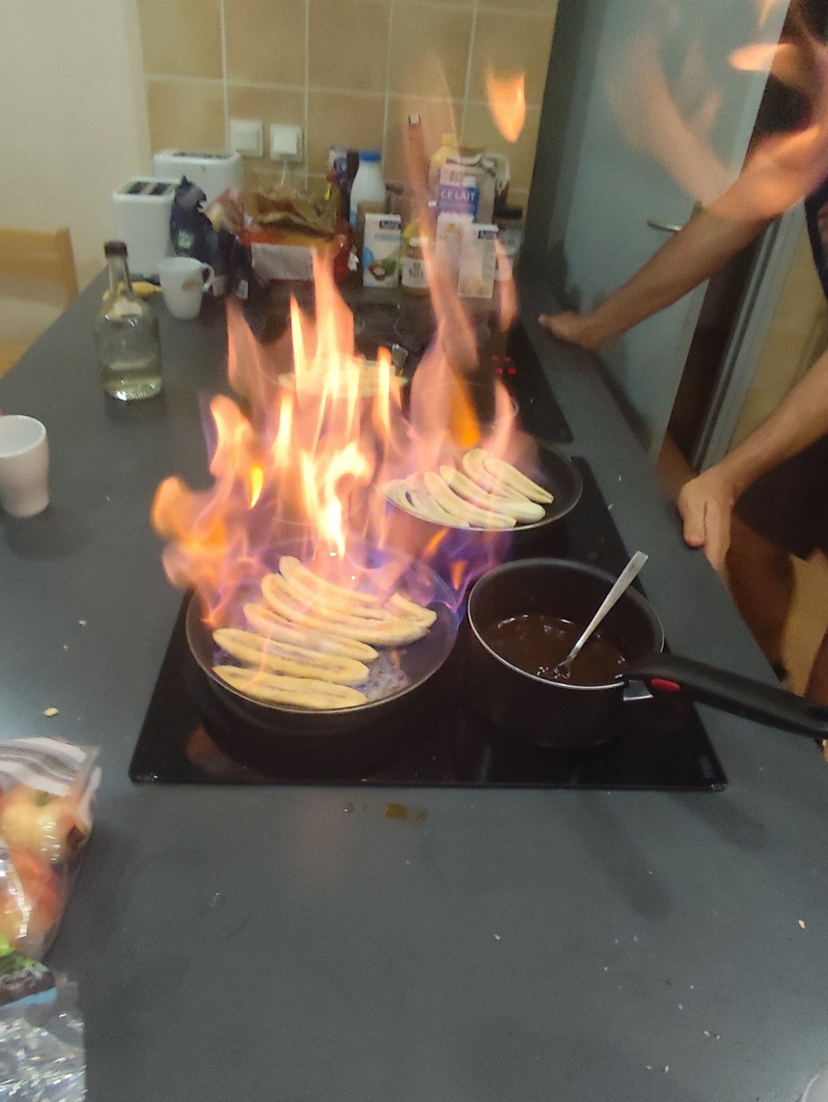 Bananes flambées au marc