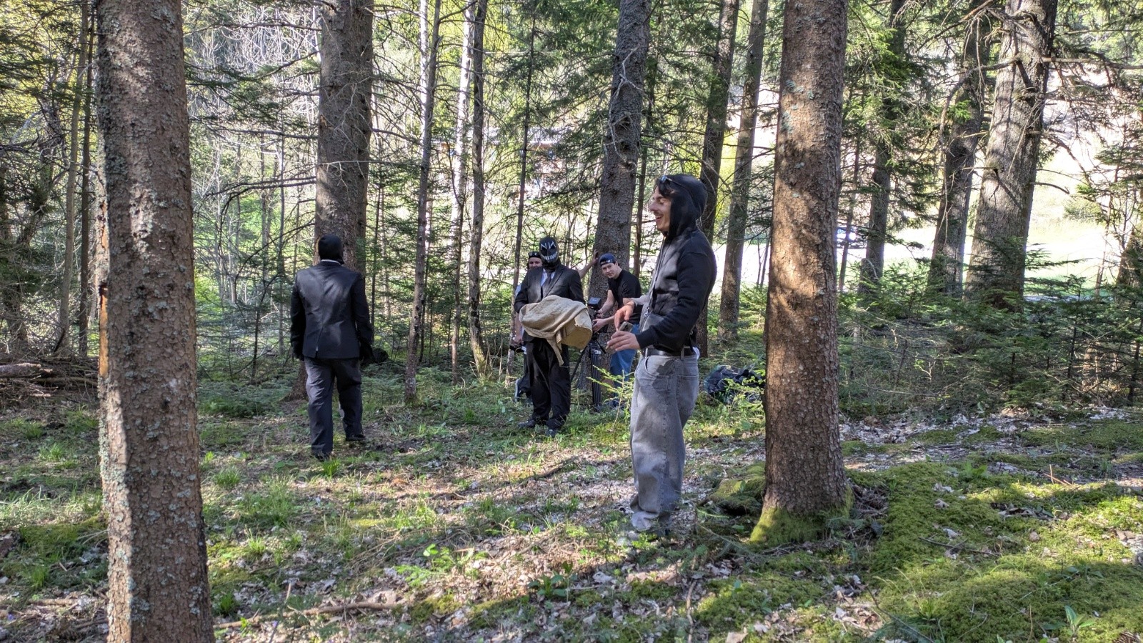 En plein tournage d'un clip