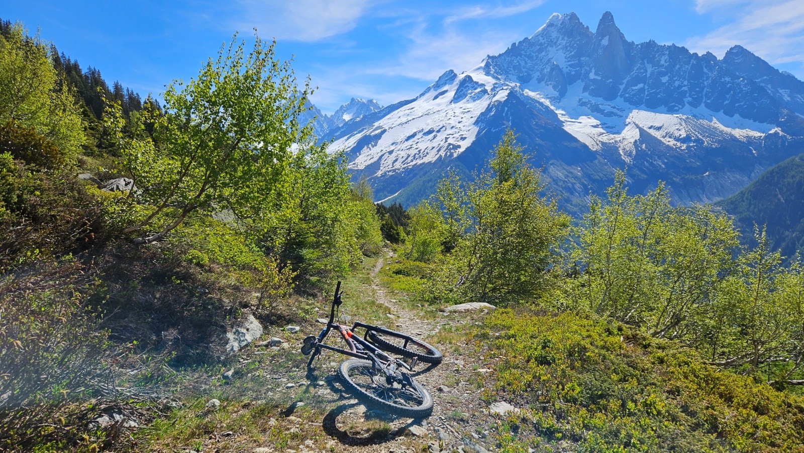 #5 Sentier des Evettes en face les Grands Montets. Sentier des Evettes en face les Grands Montets.