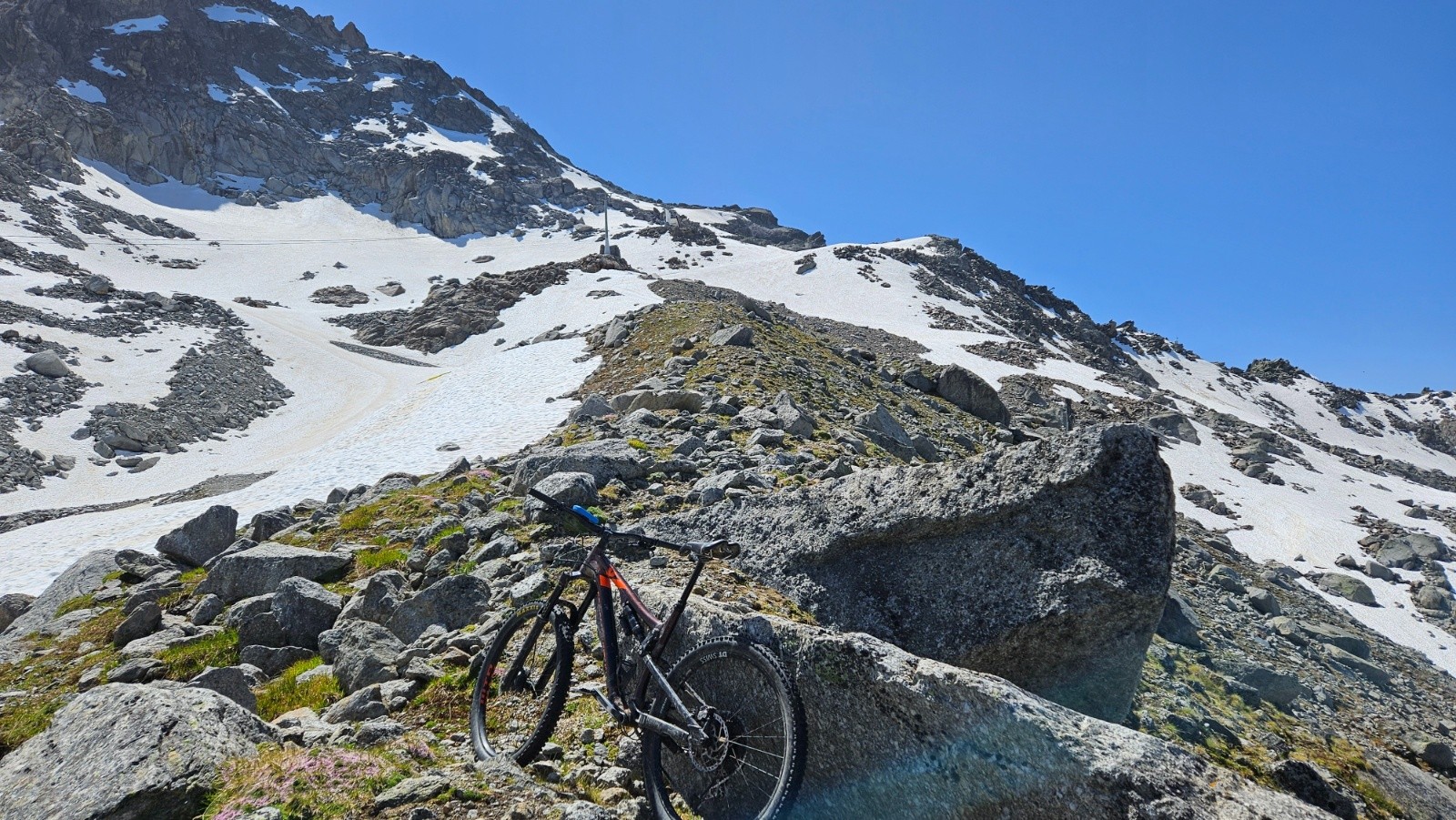 2ème moraine, au sommet c’est le royaume des belles
araignées noires des Alpes.
