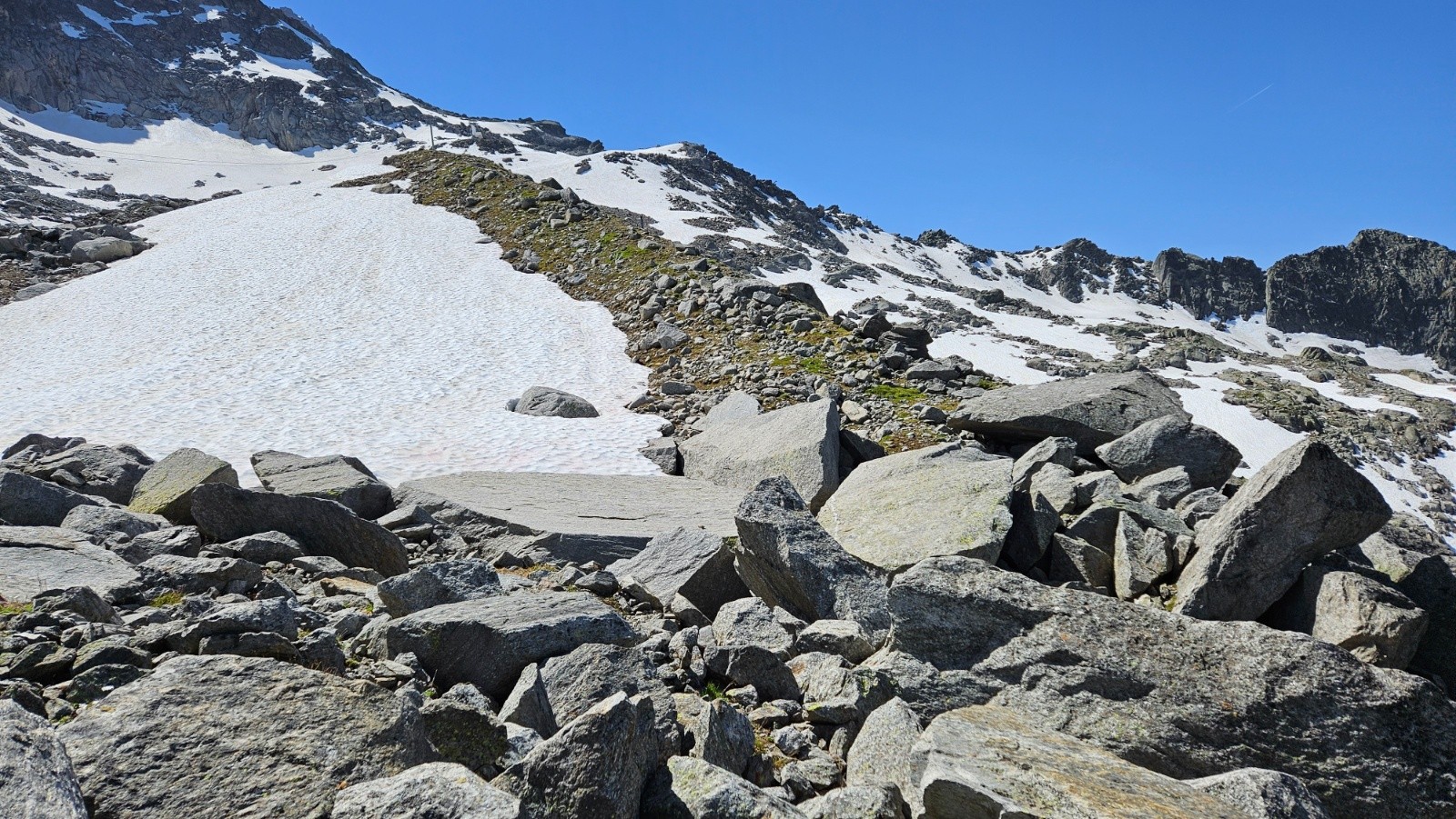 Traversée des gros blocs.