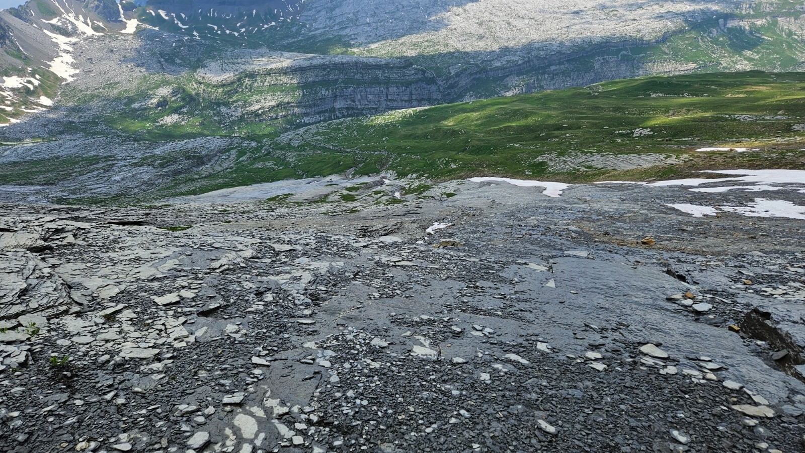 Les dalles vue d’en haut.