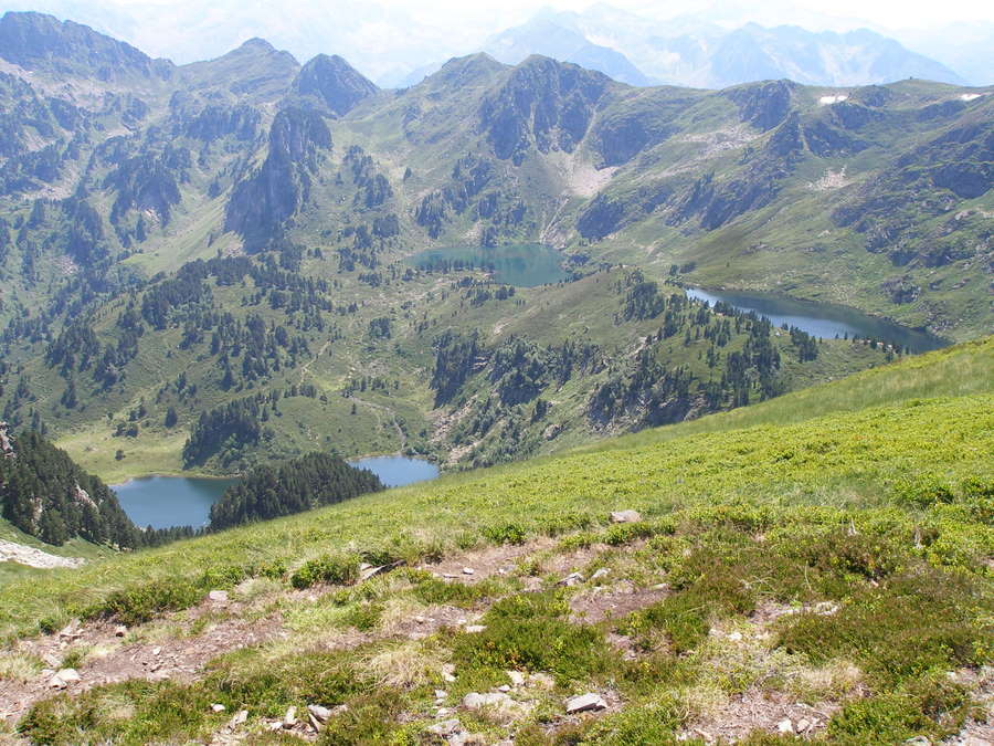 Les Etangs de Rabassoles : Vus de la Coumeille de l'Ours lors de la deuxième sortie