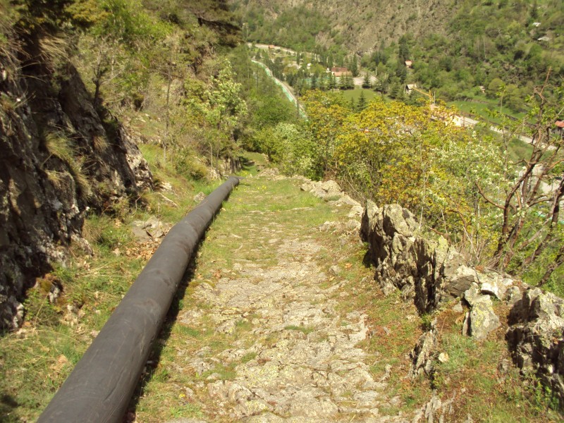 descente : descente a cote du pipe line