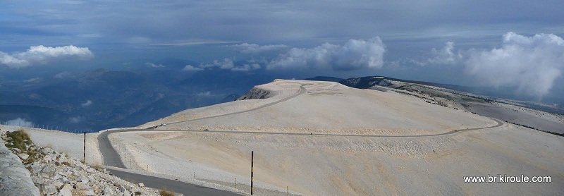 Ventoux : L'itinéraire de la descente, le long des crêtes...