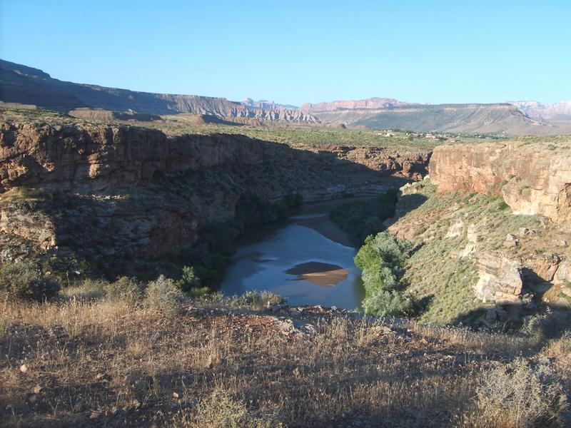 Virgin River : Vue sur la Virgin River depuis Hurricane Rim