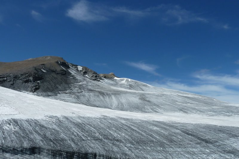 Pte de Vouasson : Pte et glacier de Vouasson. L'accès se fera par la gauche et l'arête