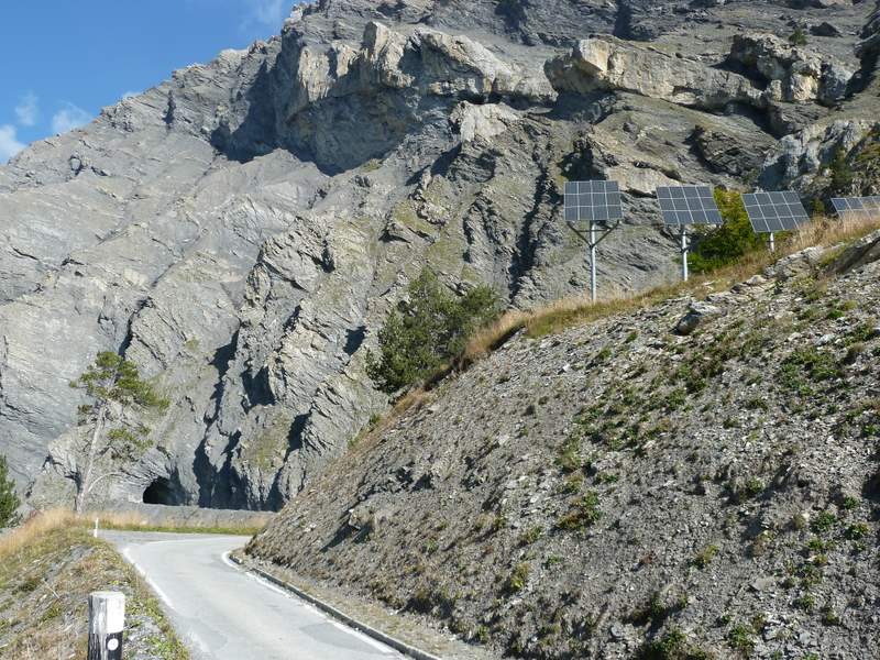 Tunnel du Sublage : Panneaux solaire pour l'éclairage du tunnel