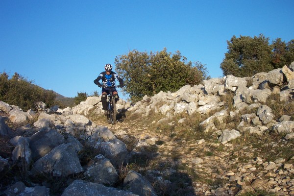 Mont Bataille : Départ pour une descente au top sur la Turbie !