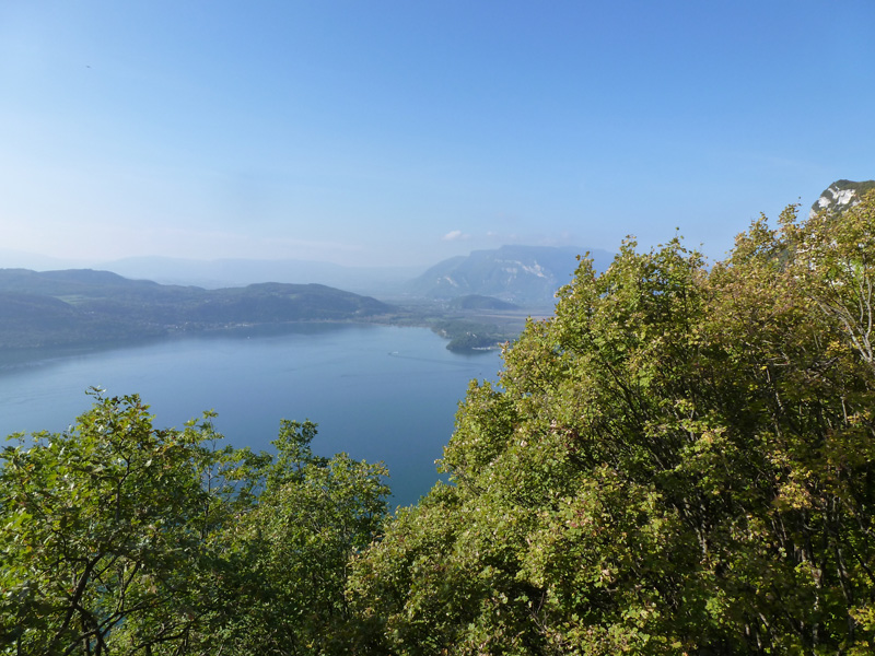 le lac du Bourget : depuis sous le col de la Chambotte