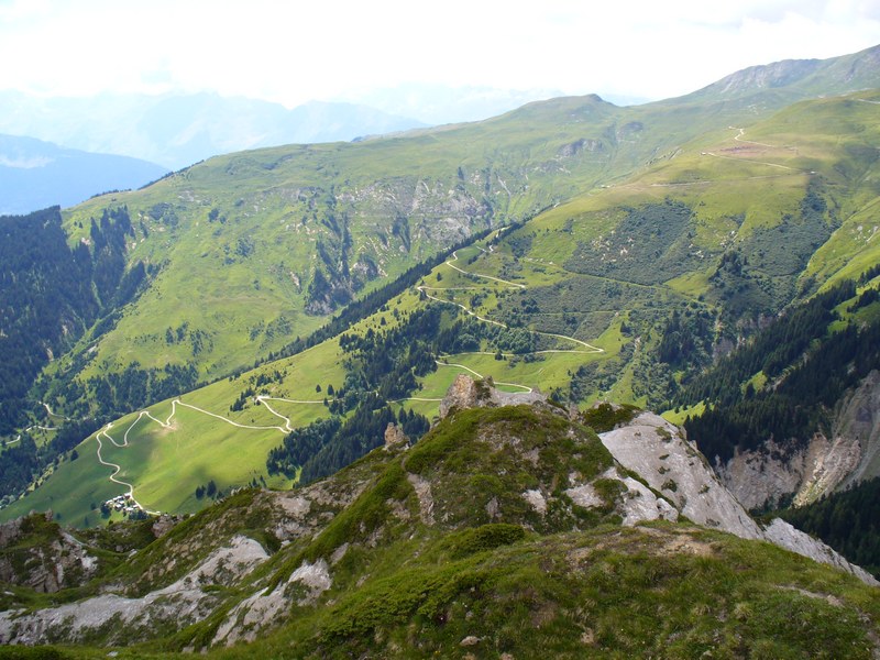 Chapelle : Vue sur la piste de montée